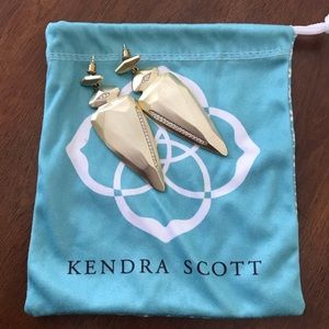 Kendra Scott Gold Drop Earrings.